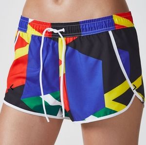 Fabletics Carrie abstract print running shorts